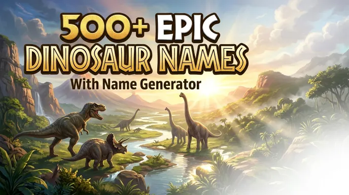 Dinosaur Names With Name Generator