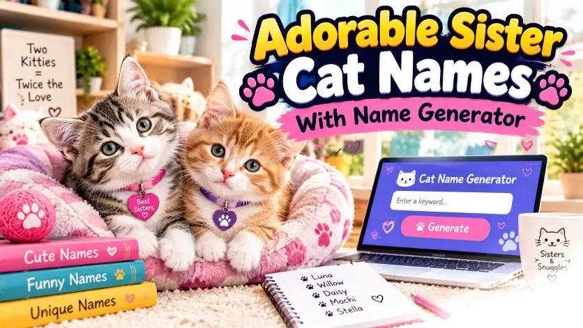 Sister Cat Names With Name Generator